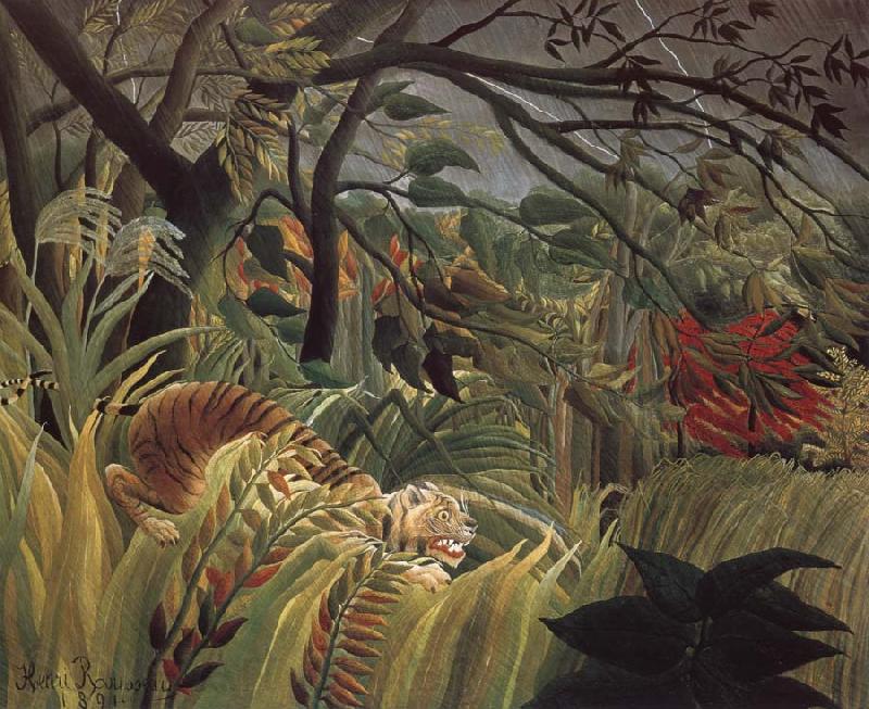 Henri Rousseau Tiger in a Tropical Storm Spain oil painting art